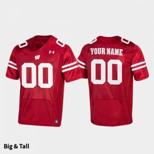 Men's Wisconsin Badgers NCAA #00 Custom Red NCAA Under Armour Big & Tall Stitched College Football Jersey LM31O30CK